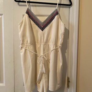 Francesca’s White Embroidered Romper